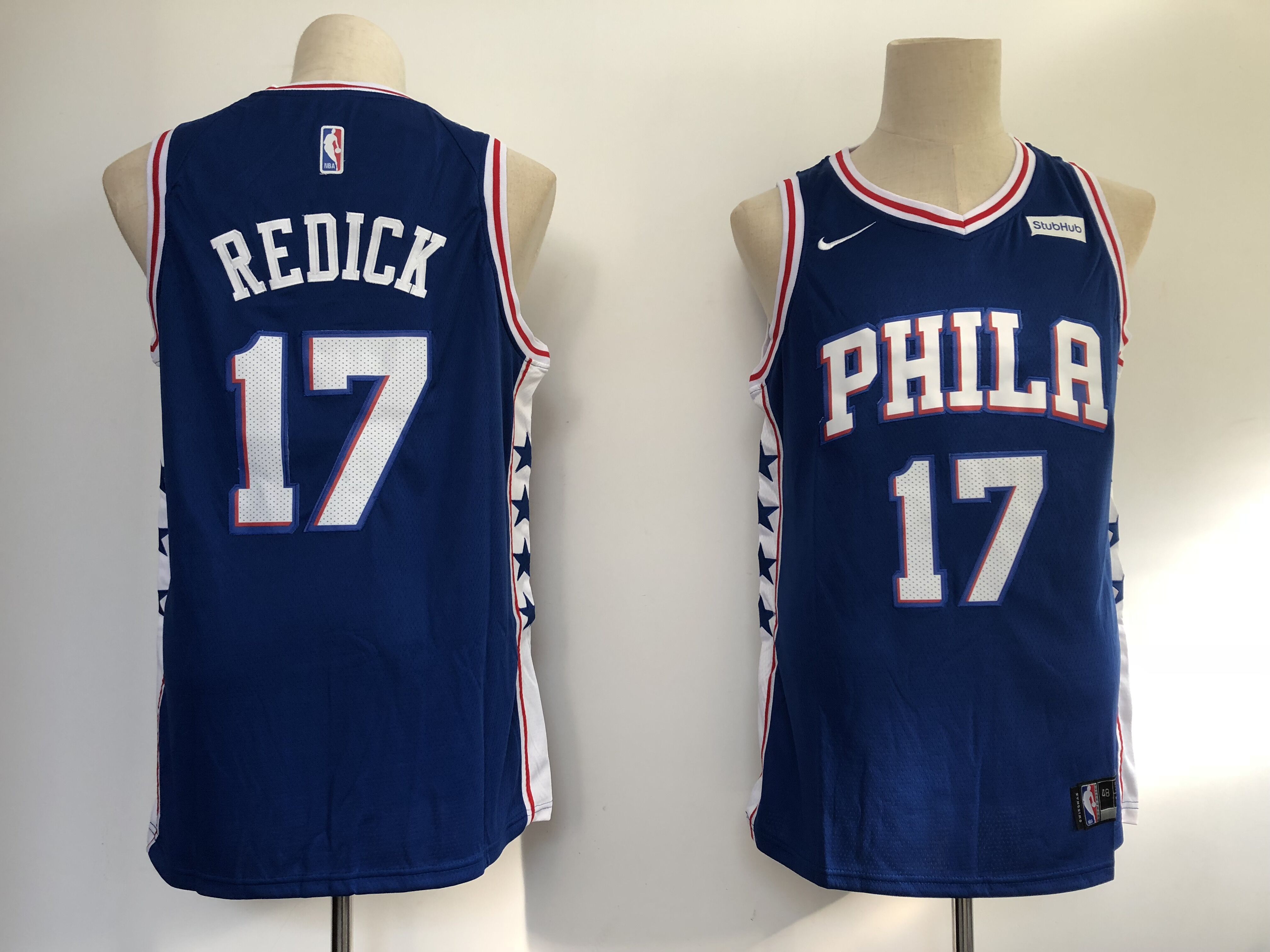 Men Philadelphia 76ers #17 Redick blue Game Nike NBA Jerseys